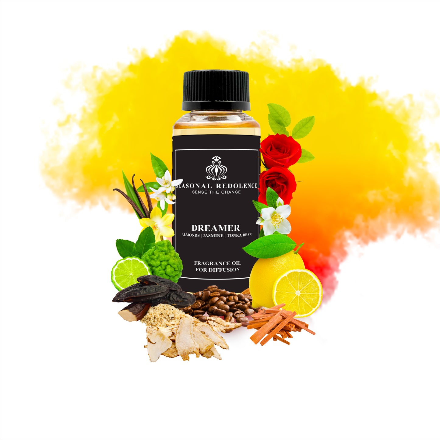 Dreamer opens with a vibrant blend of almonds, coffee, bergamot, and lemon, creating an energizing and nuanced introduction. Its heart unfolds with a luxurious bouquet of jasmine, tuberose, iris root, rose, and neroli, offering refined floral complexity. The rich base combines tonka bean, cocoa fruit, sandalwood, vanilla, pralines, cinnamon, cedar, cashmere wood, patchouli, amber, and musk, delivering a warm, indulgent, and sophisticated finish. This fragrance masterfully balances bright freshness, elegant 