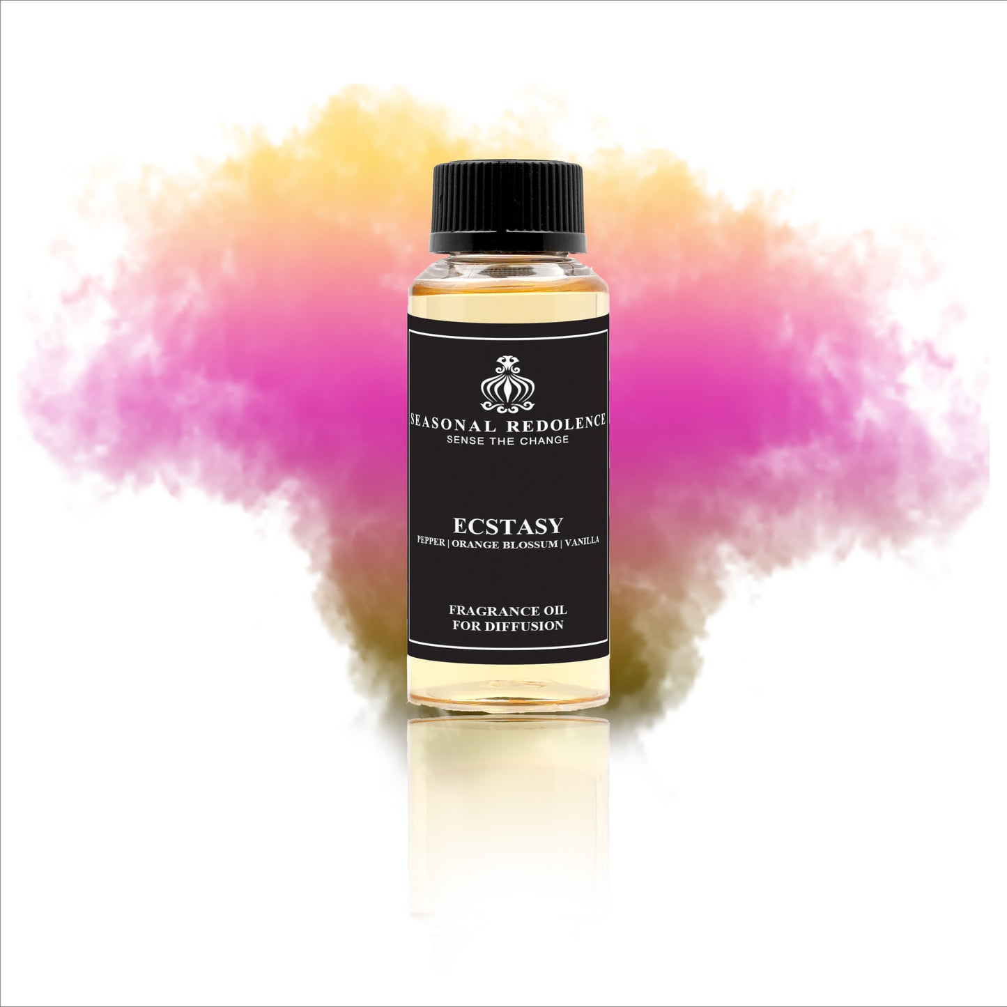 Ecstasy opens with a unique blend of rice, pepper, and anise, delivering an intriguing and spicy introduction. Its heart reveals a sophisticated fusion of orange blossom, coffee, peony, and coriander, balancing floral elegance with rich warmth. The fragrance settles into a creamy base of vanilla, sandalwood, musk, caramel, and milk, offering a smooth, luxurious finish that lingers with refined intensity. Perfect for those seeking a complex and captivating scent.