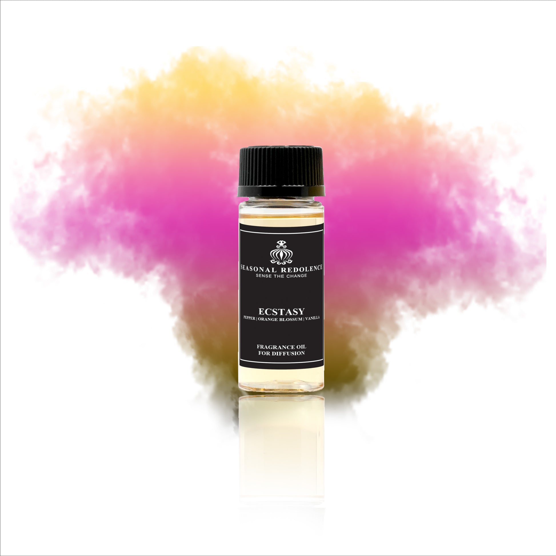 Ecstasy opens with a unique blend of rice, pepper, and anise, delivering an intriguing and spicy introduction. Its heart reveals a sophisticated fusion of orange blossom, coffee, peony, and coriander, balancing floral elegance with rich warmth. The fragrance settles into a creamy base of vanilla, sandalwood, musk, caramel, and milk, offering a smooth, luxurious finish that lingers with refined intensity. Perfect for those seeking a complex and captivating scent.