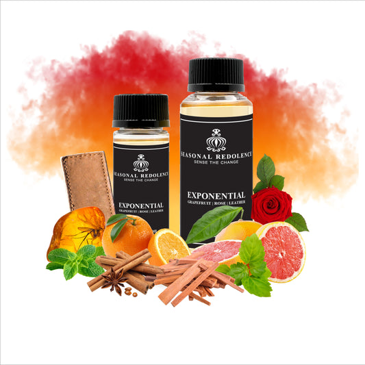 Exponential unfolds with a refreshing blend of grapefruit, mint, and orange, creating a vibrant opening. Its heart reveals a refined mix of rose, cinnamon, and subtle spice, adding depth and warmth. The fragrance settles into a rich base of leather, wood, amber, and patchouli, lending a sophisticated, enduring finish that captivates the senses. Ideal for those who appreciate a complex and elegant scent profile.