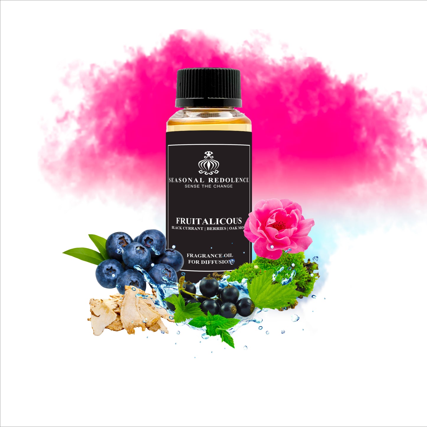 Fruitalicious opens with vibrant black currant and fresh green leaves, offering a crisp and lively introduction. The heart reveals a rich blend of ripe berries and delicate Bulgarian roses, adding depth and floral elegance. Anchored by a base of oak moss and musk, this fragrance delivers a sophisticated balance of fruity brightness and earthy warmth, perfect for a refined and captivating presence.