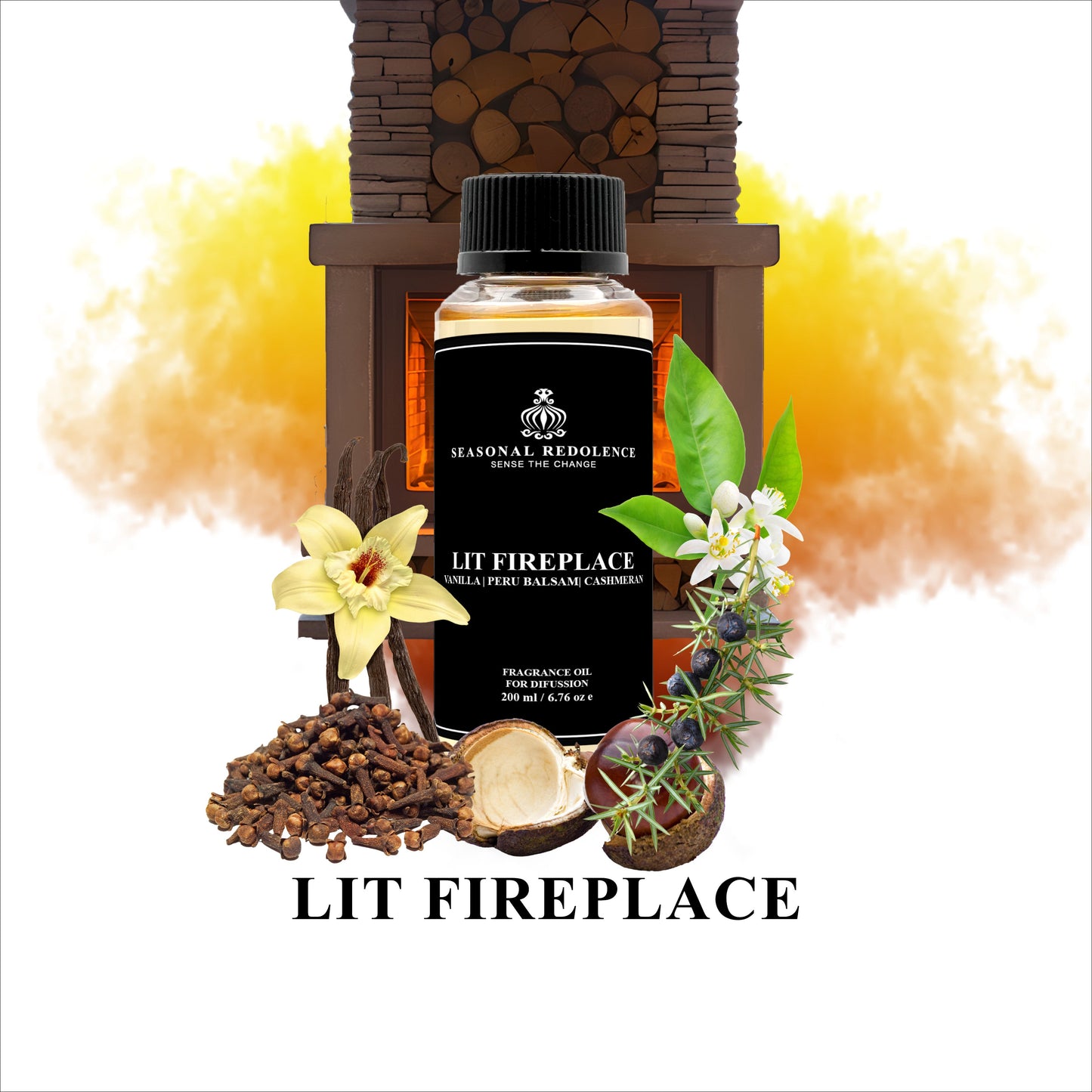 Lit Fireplace Luxury Fragrance Diffuser Oil