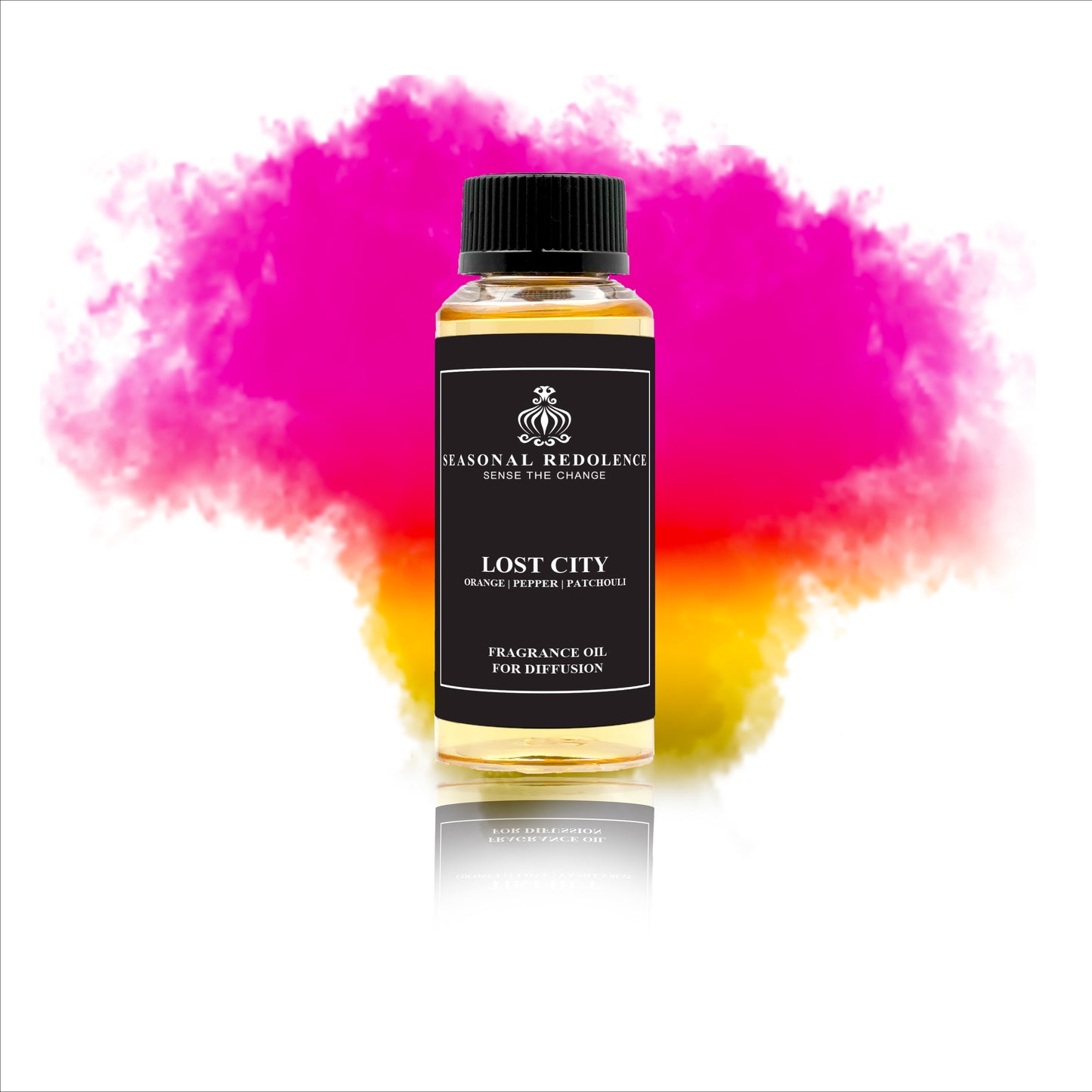 Lost City unveils a sophisticated blend that opens with vibrant notes of oranges and grapefruits, creating a fresh and invigorating introduction. At its heart, spicy pepper and delicate geranium add depth and elegance, while a rich base of patchouli, vetiver, cedar, and benzoin grounds the fragrance with warm, earthy sophistication. This harmonious composition evokes a sense of timeless mystery and refined allure.