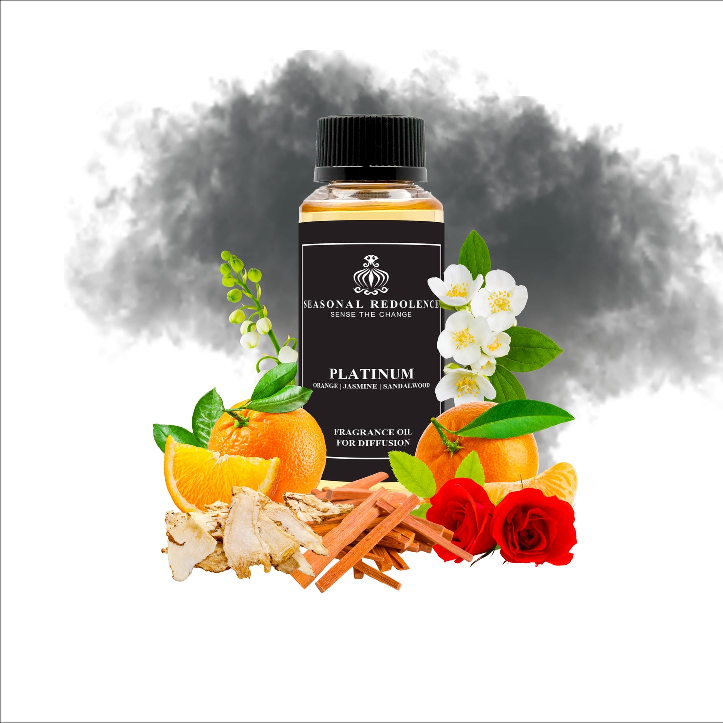 Platinum offers a refined blend of vibrant oranges and tangerines, unfolding into a delicate heart of jasmine, lily of the valley, magnolia, and rose. This elegant composition settles on a warm base of guaiac wood, sandalwood, and musk, creating a sophisticated fragrance that captivates with subtle depth and timeless charm.