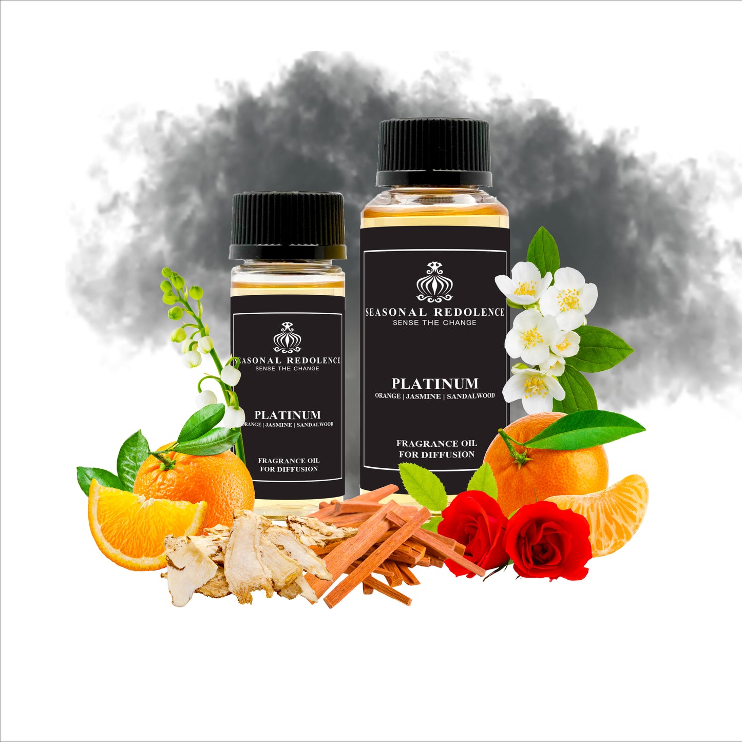 Platinum offers a refined blend of vibrant oranges and tangerines, unfolding into a delicate heart of jasmine, lily of the valley, magnolia, and rose. This elegant composition settles on a warm base of guaiac wood, sandalwood, and musk, creating a sophisticated fragrance that captivates with subtle depth and timeless charm.