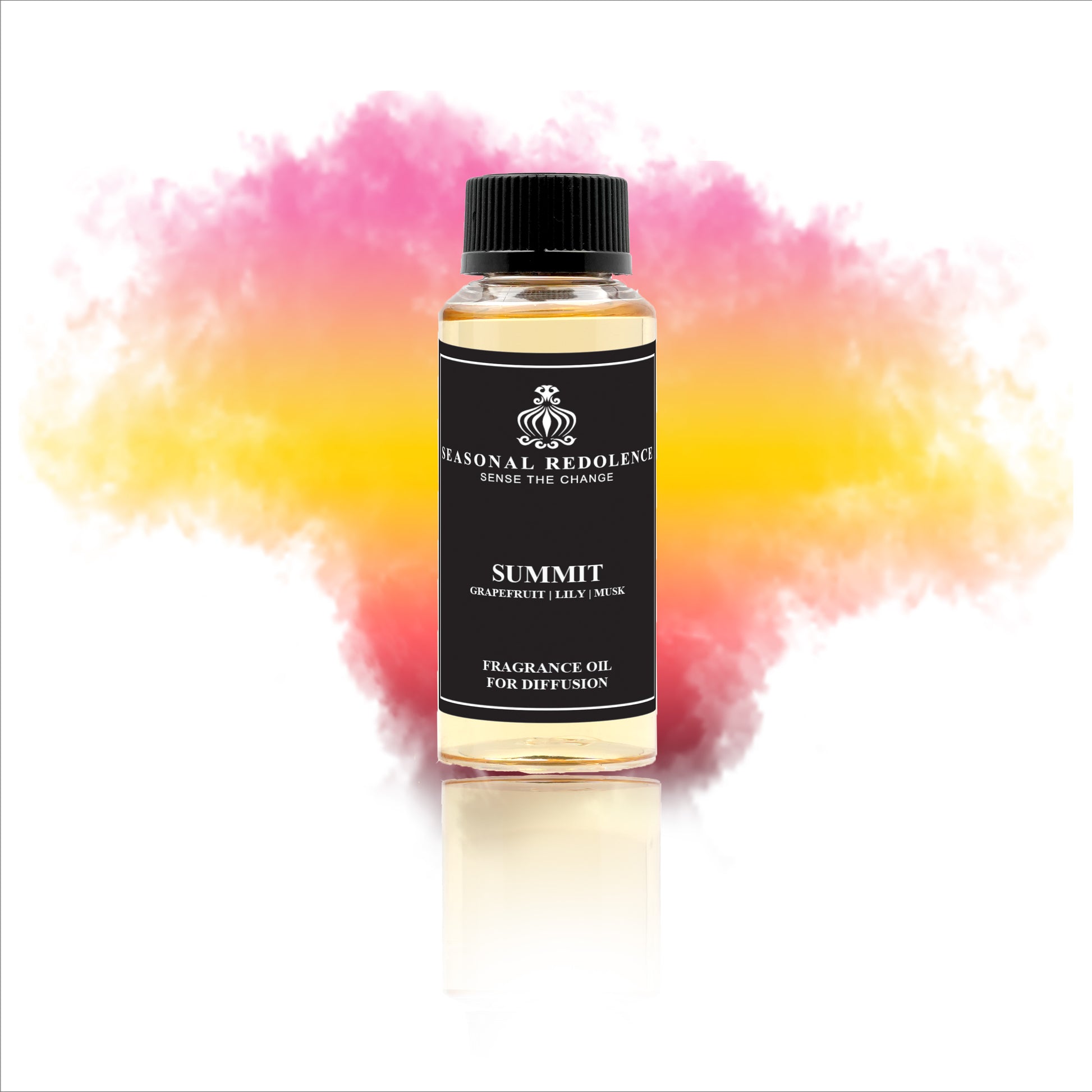 Summit begins with a vibrant burst of grapefruit and orange, offering a lively and invigorating opening. At its core, a refined blend of lily, magnolia, rose, and jasmine unfolds, creating an elegant floral harmony. The fragrance settles into a sophisticated base of musk, guaiac wood, and sandalwood, delivering warmth and depth that lingers gracefully. This scent is perfect for those who appreciate a balanced and distinguished fragrance.