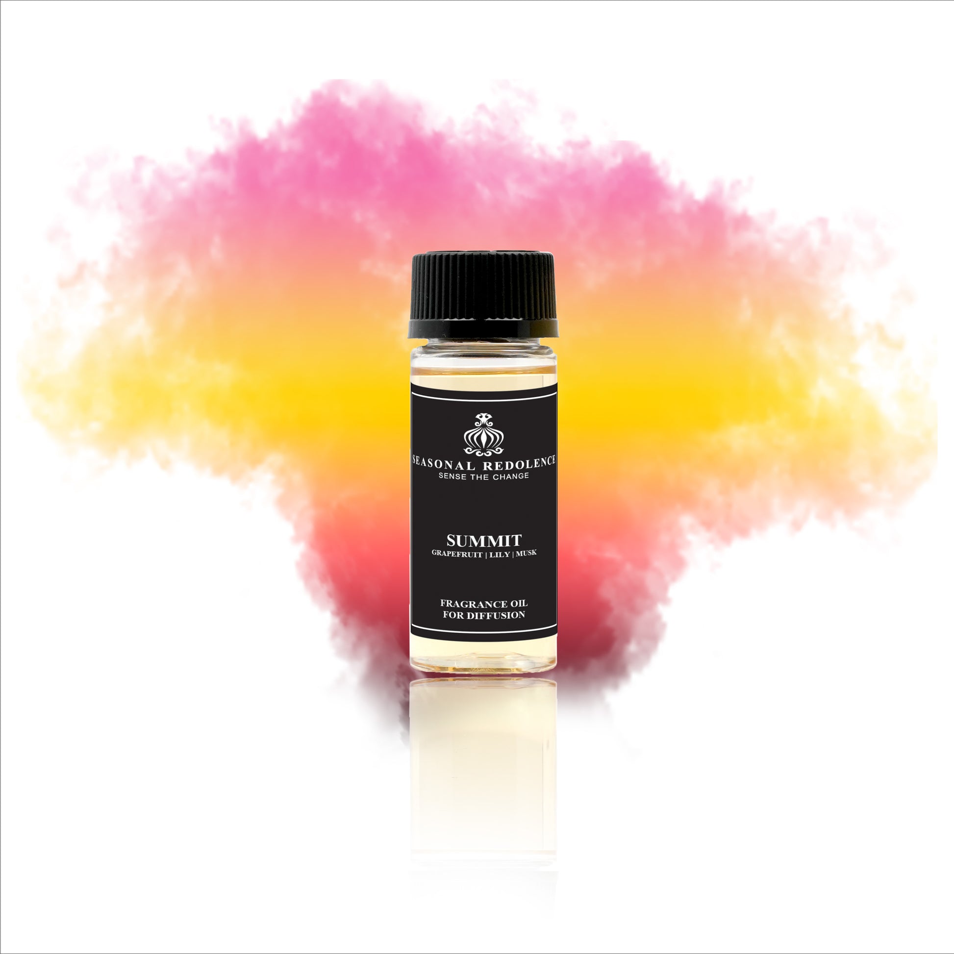 Summit begins with a vibrant burst of grapefruit and orange, offering a lively and invigorating opening. At its core, a refined blend of lily, magnolia, rose, and jasmine unfolds, creating an elegant floral harmony. The fragrance settles into a sophisticated base of musk, guaiac wood, and sandalwood, delivering warmth and depth that lingers gracefully. This scent is perfect for those who appreciate a balanced and distinguished fragrance.