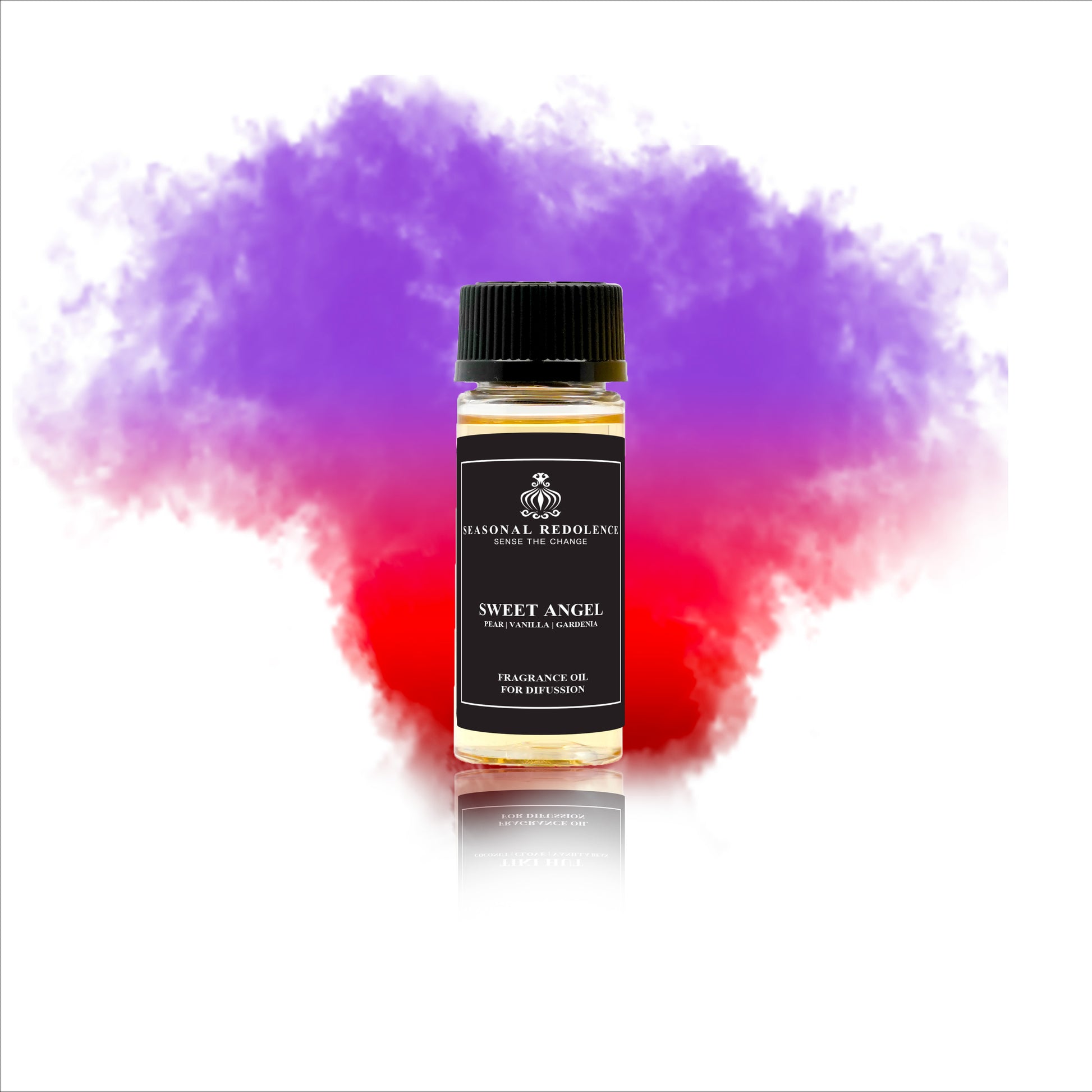 Sweet Angel unfolds with a refined blend of juicy pears, vibrant oranges, lychees, and crisp red apples. At its heart, delicate gardenia, sweet peas, jasmine, freesia, and magnolia create an elegant floral bouquet. The base notes of creamy vanilla, warm benzoin, soft musk, rich praline, amber, and smooth sandalwood provide a luxurious, lasting finish. This sophisticated fragrance balances fresh fruitiness with timeless florals and comforting warmth, perfect for those seeking a graceful and memorable scent e