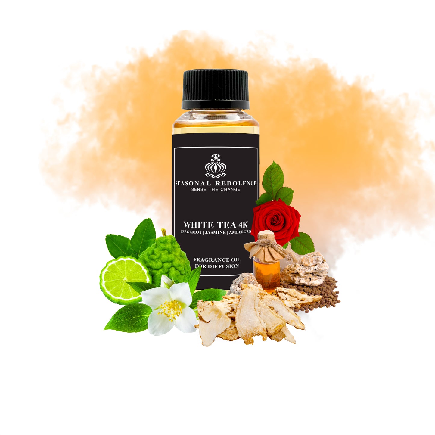 White Tea 4K opens with crisp bergamot and subtle green incense, setting a fresh and intriguing tone. Its heart blends elegant jasmine and rose, offering a refined floral sophistication. The base of ambergris and musk adds a warm, sensual depth that lingers gracefully. This fragrance embodies a sophisticated balance of freshness, florals, and warmth, perfect for a polished and enduring impression.